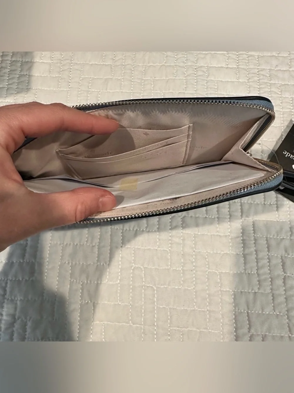 Blue Floral Wristlet